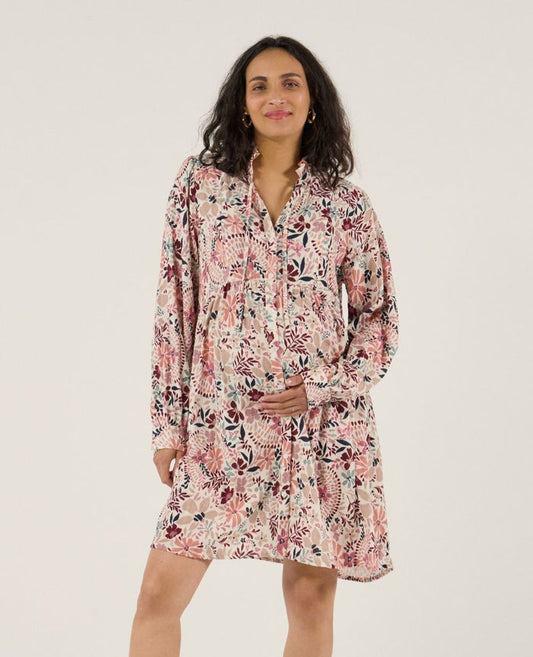 Capucine nursing short shirt dress - Multicolor