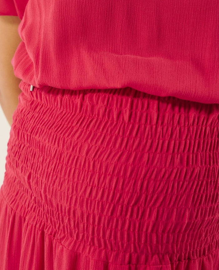 Carmen nursing short smock dress - Raspberry