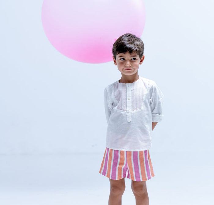 Caro Colorful Long  Sleeve 2-Piece Boy Set