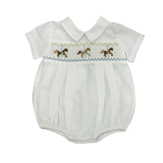 Carrousel Handsmocked White Bubble