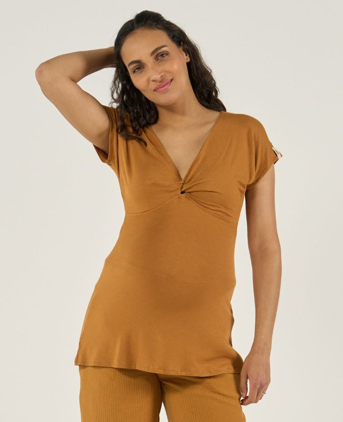 Celia Maternity & Nursing Top – Cumin