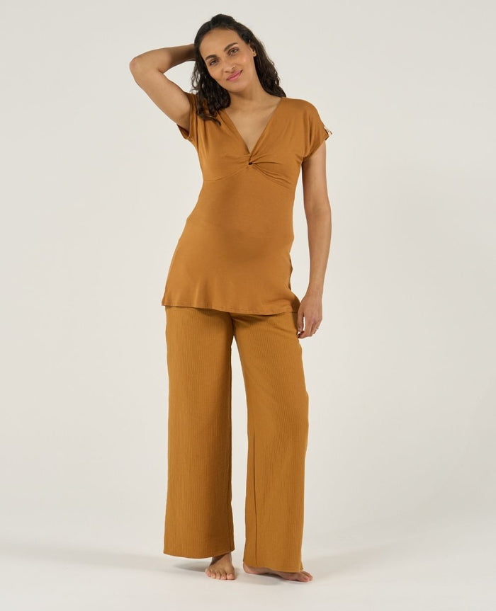 Celia Maternity & Nursing Top – Cumin