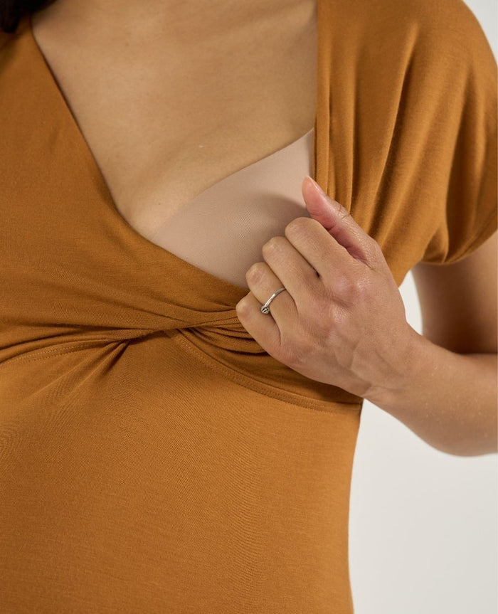 Celia Maternity & Nursing Top – Cumin