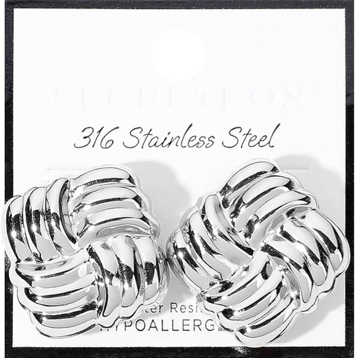 Chunky Geometric Earrings - Silver