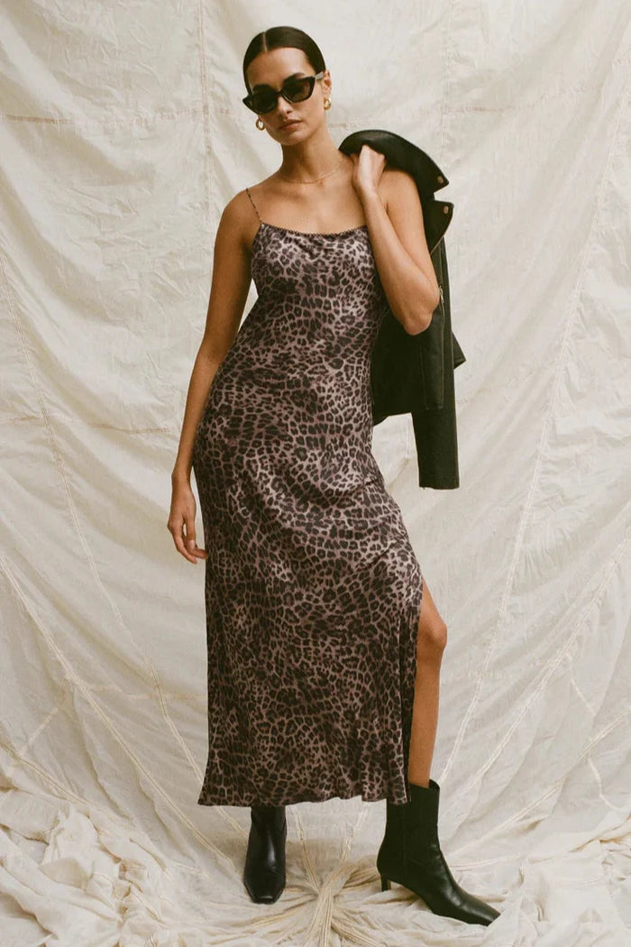Cielo Leopard Midi Dress