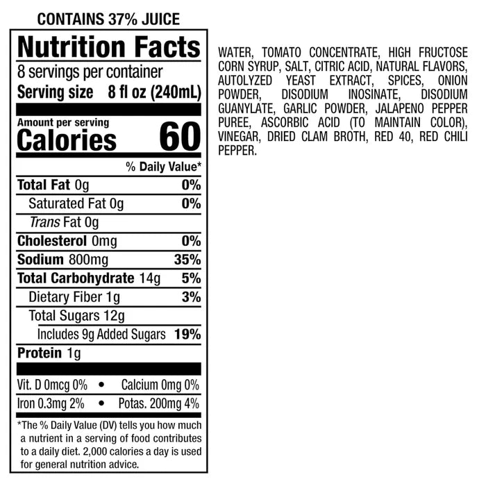 Spicy Wholesale Clamato Tomato Cocktail - 64 oz Authentic Mexican Flavor