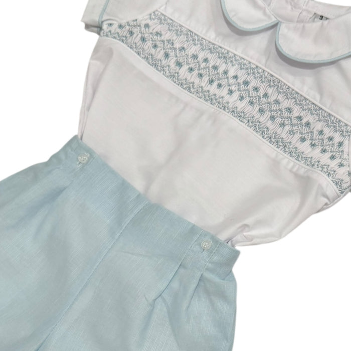 Claudette Boy Handsmocked Boy Set