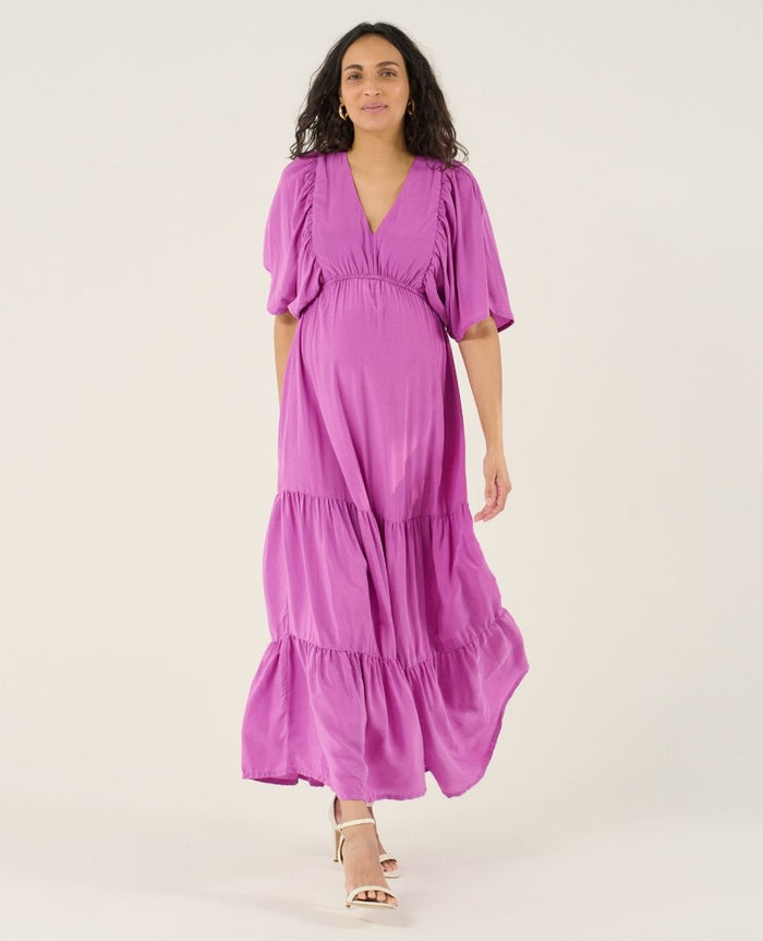 Claudette nursing bohemian maxi dress - Petunia