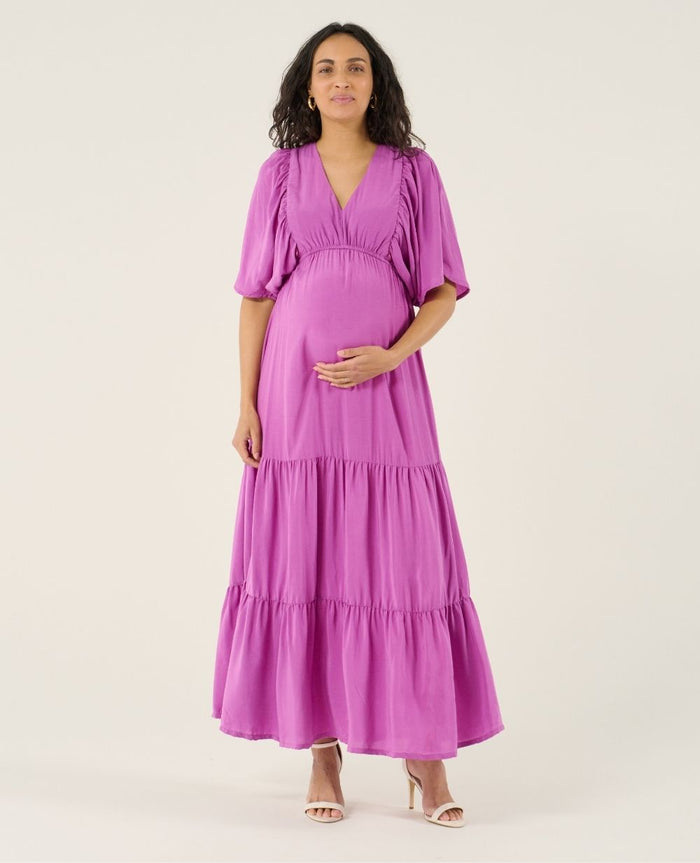 Claudette nursing bohemian maxi dress - Petunia