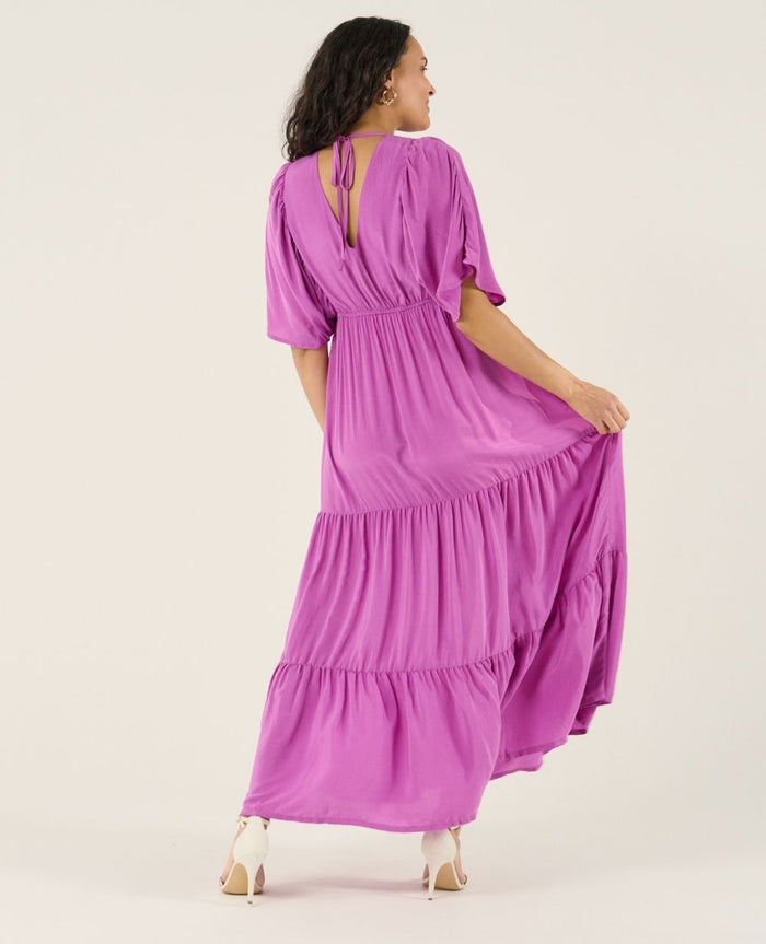 Claudette nursing bohemian maxi dress - Petunia
