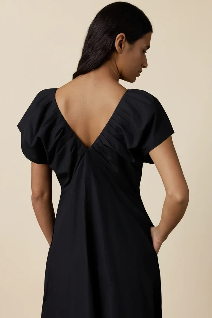 Coastal Poplin Bondhi Dress - Black