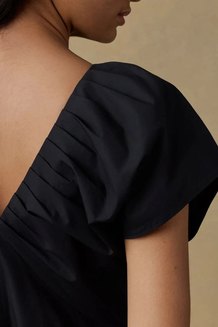 Coastal Poplin Bondhi Dress - Black