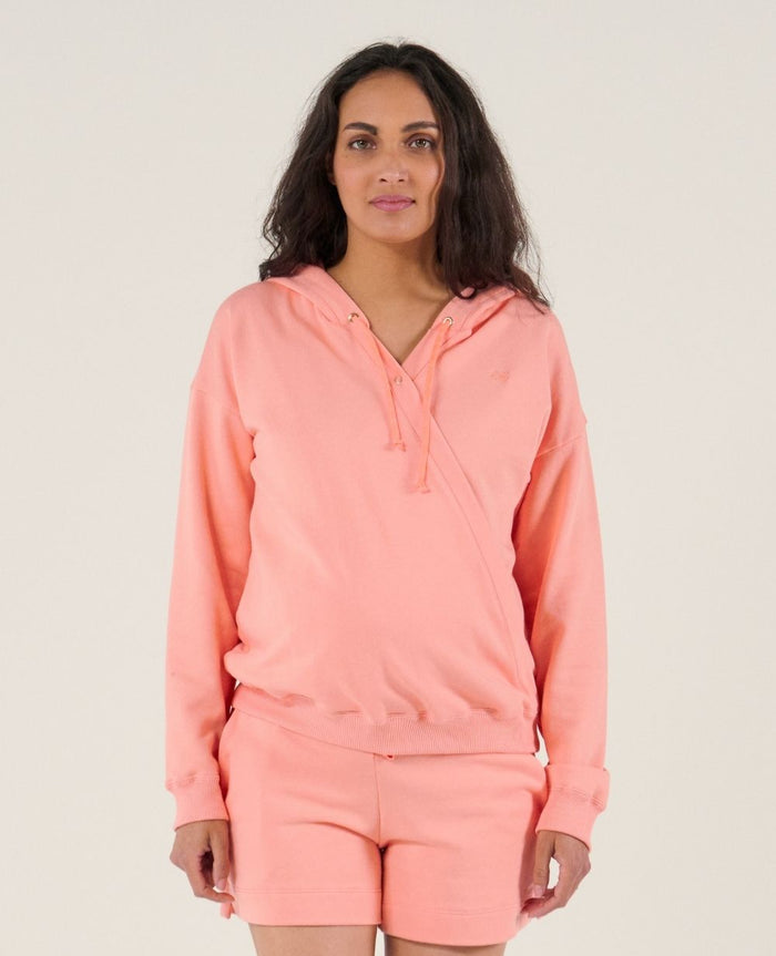 Coconut maternity and nursing hoodie - Apricot