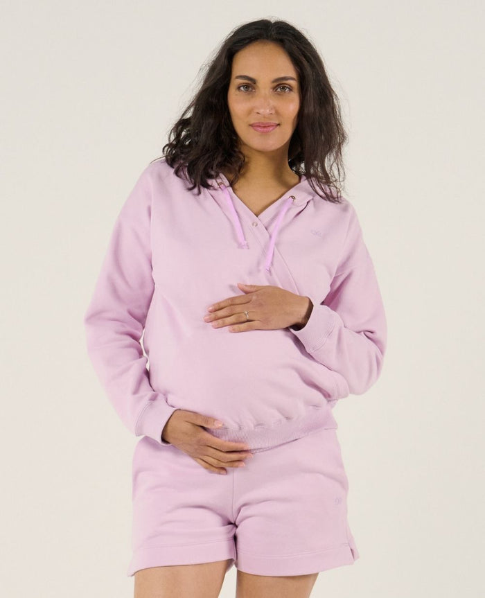 Coconut maternity and nursing hoodie - Lilac