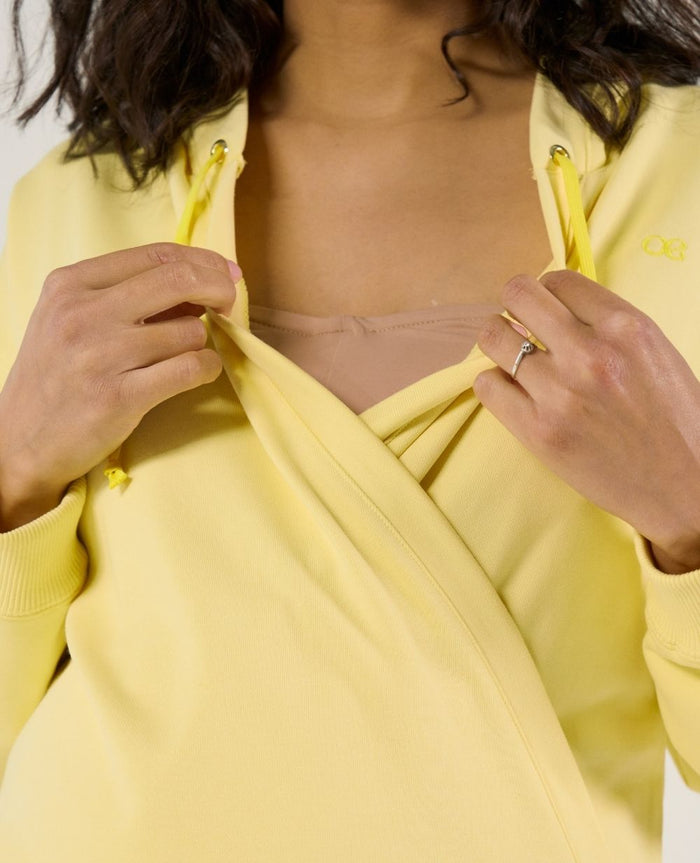 Coconut maternity and nursing hoodie - Vanilla