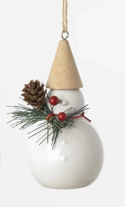 Cone Hat Snowmen Ornaments