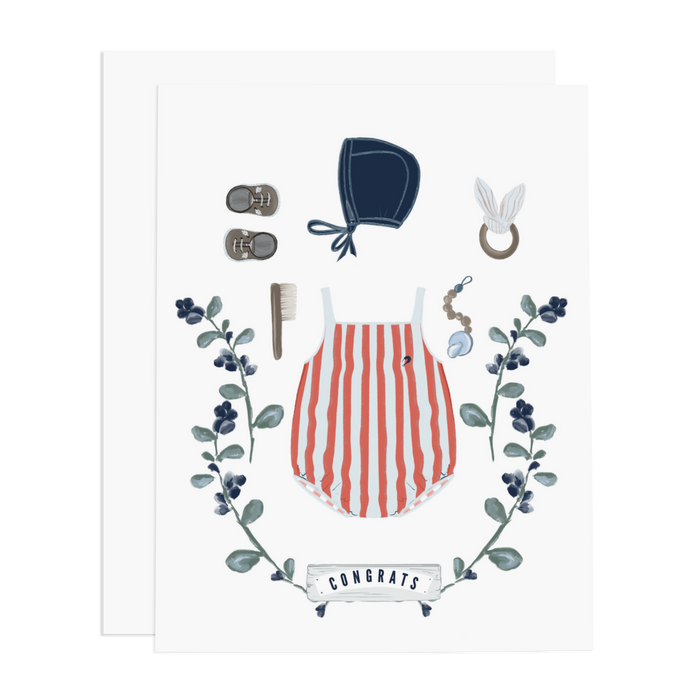 Congrats Baby Flat Lay Card