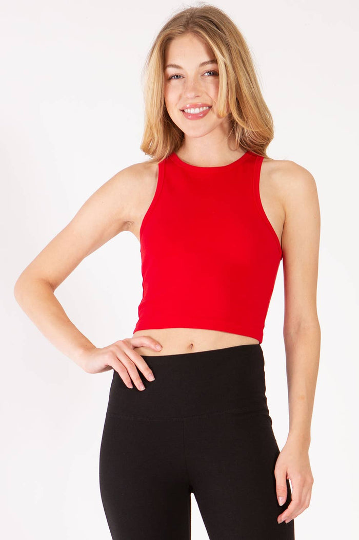 Cotton cropped tank