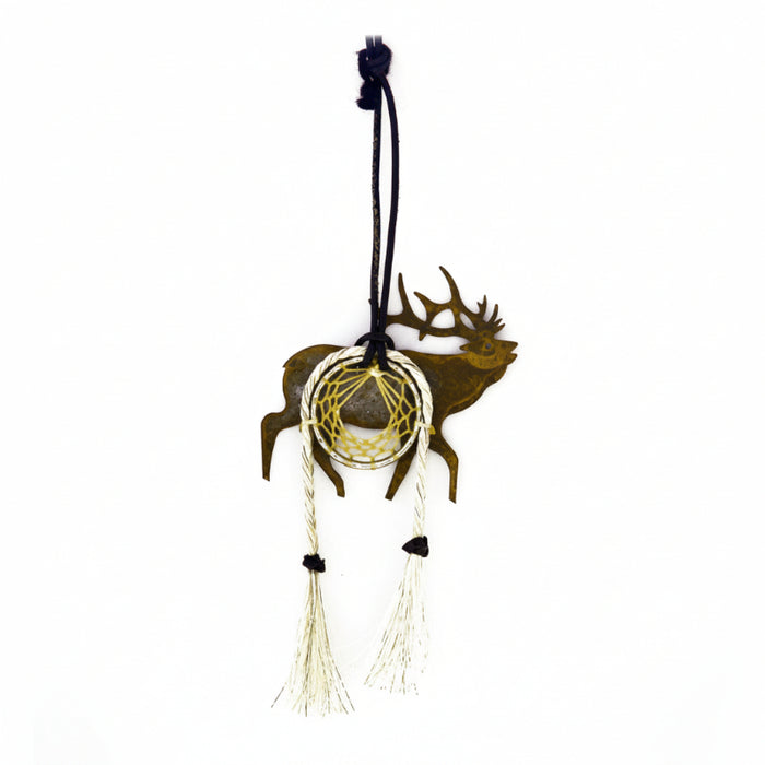 cowboy collectibles natural horse hair elk dream catcher