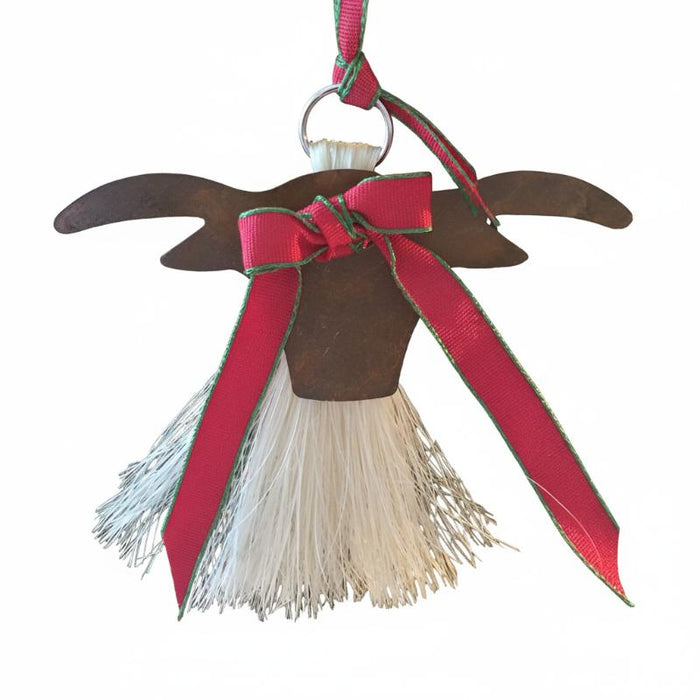 cowboy collectibles natural horse hair longhorn christmas ornament
