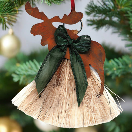 cowboy collectibles natural horse hair moose christmas ornament