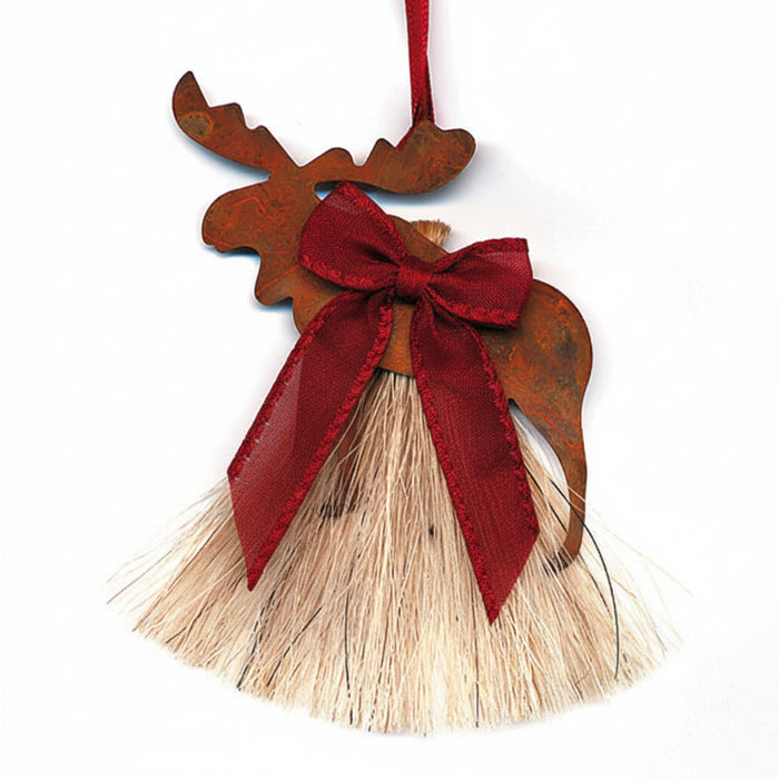 cowboy collectibles natural horse hair moose christmas ornament