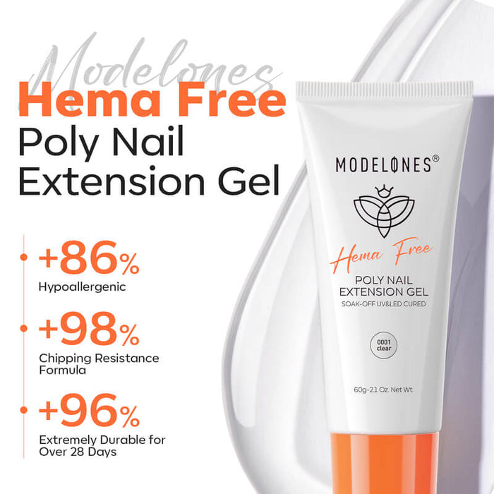 Crystal Clear - Hema-free Poly Nail Gel 60g Poly Nail Gel MODELONES #