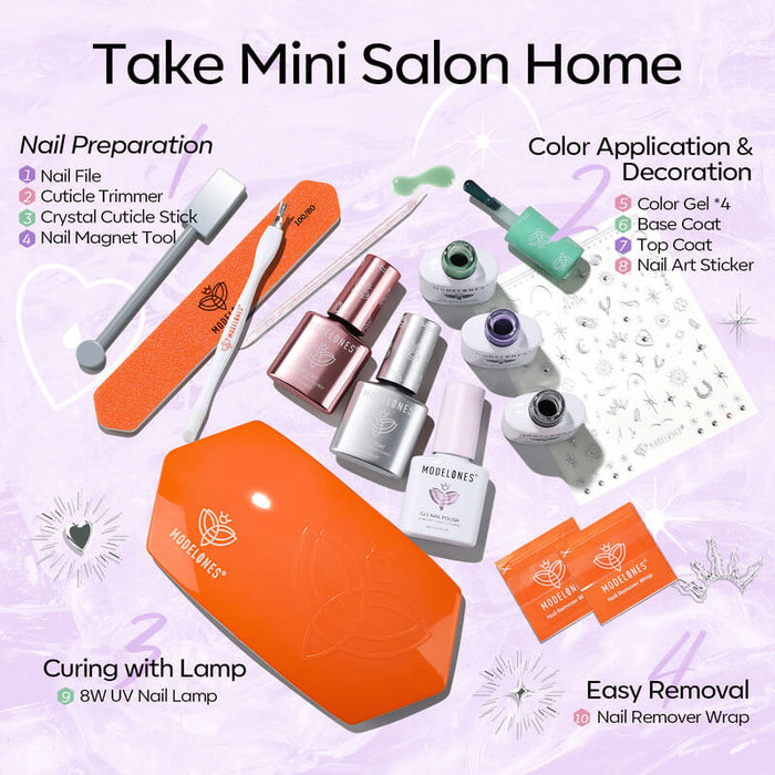 Crystal Power - Mini Salon Gel Polish Kit Gel Polish Kit MODELONES #crystal-power