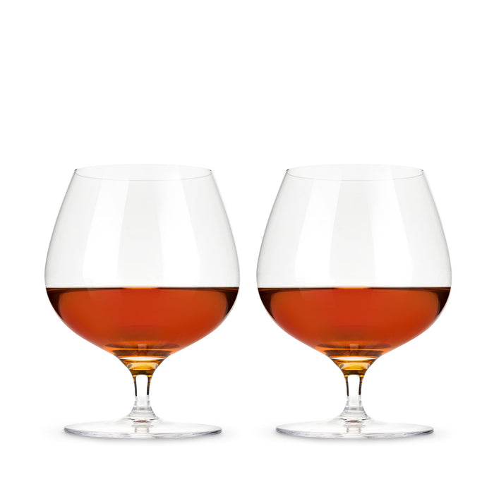 CRYSTAL WINGBACK BRANDY GLASSES