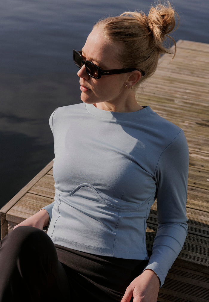 Rethinkit Curved Tee Nice Tee 1208 frozen blue