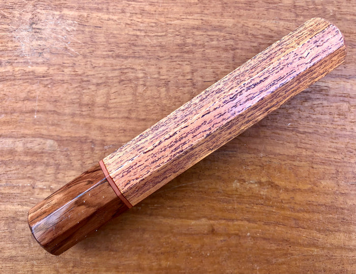 Custom Japanese Knife handle (wa handle) for 165-210mm : Inlayed honey locust and Rosewood