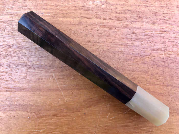 Custom Japanese Knife handle (wa handle)  for 240mm - Bocote, resin and horn