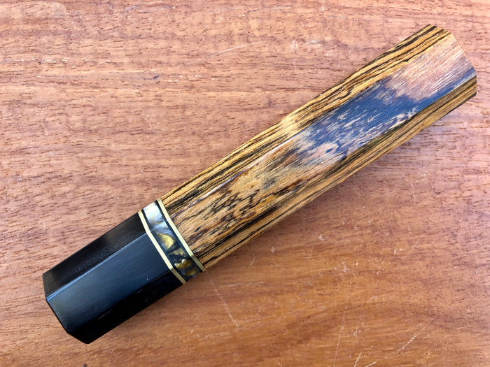 Custom Japanese Knife handle (wa handle)  for 240mm - Bocote, resin and horn