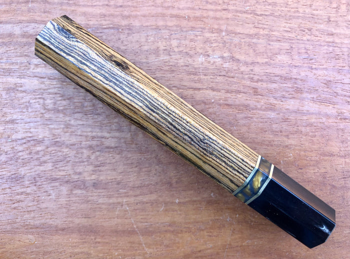 Custom Japanese Knife handle (wa handle)  for 240mm - Bocote, resin and horn