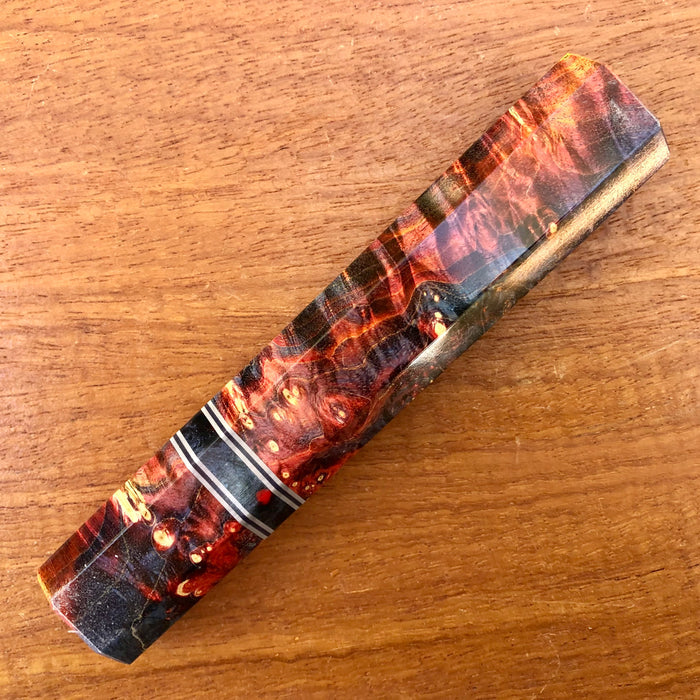 Custom Japanese Knife handle (wa handle)  for 240mm - Cosmic Box Elder