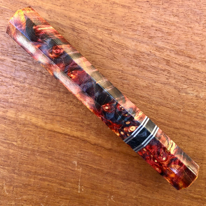 Custom Japanese Knife handle (wa handle)  for 240mm - Cosmic Box Elder