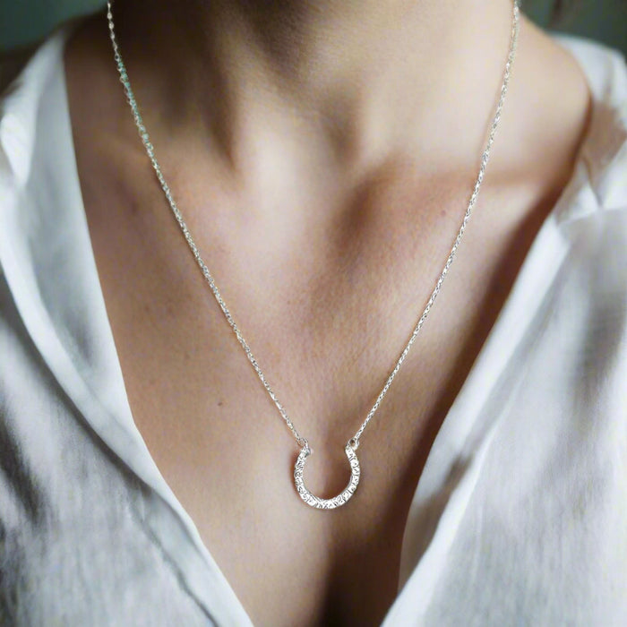 cz horseshoe necklace