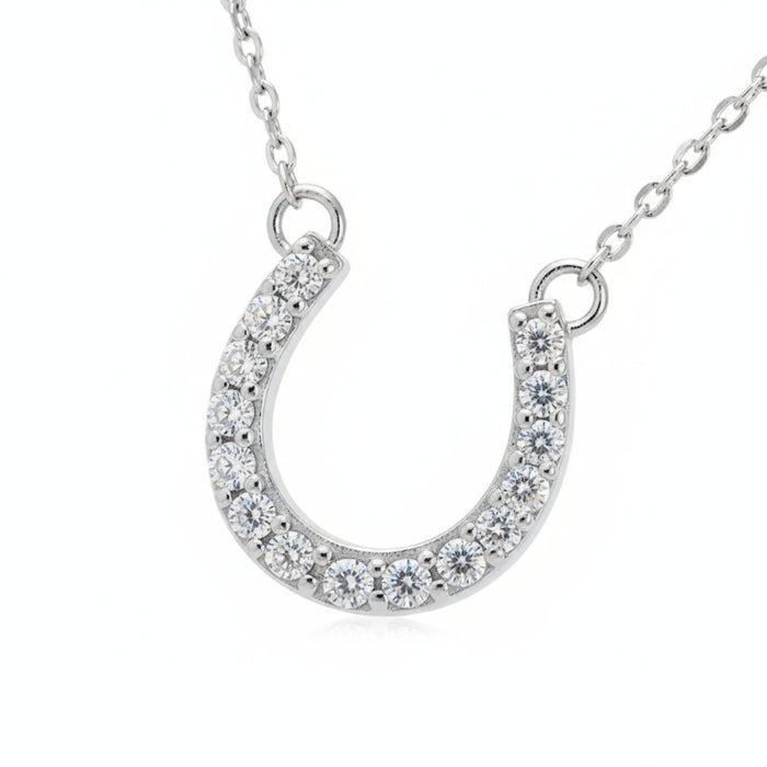 cz horseshoe necklace