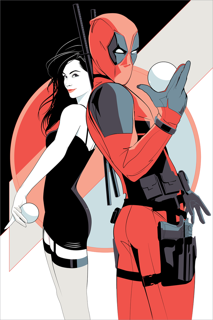 Deadpool by Craig Drake, 24" x 36" Screen Print