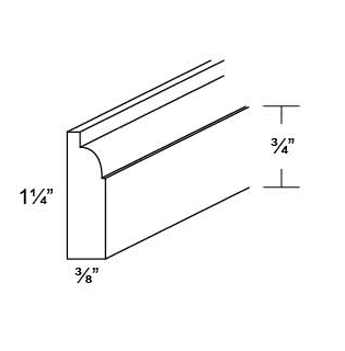 DECORATIVE SCRIBE MOLDING Fabuwood Nexus Frost