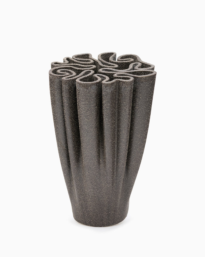 Dedali Vase - H25 - Dark Brown