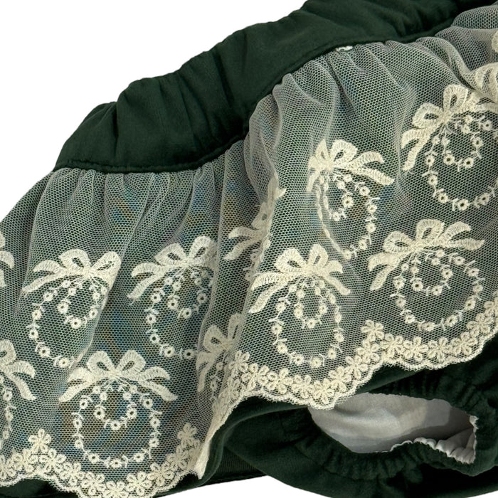 Delilah Green Lace Velvet Bloomers