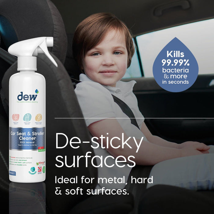 Dew Car Seat & Stroller Cleaner 500ml with Toshi Baby electrolyzed water cleaner
