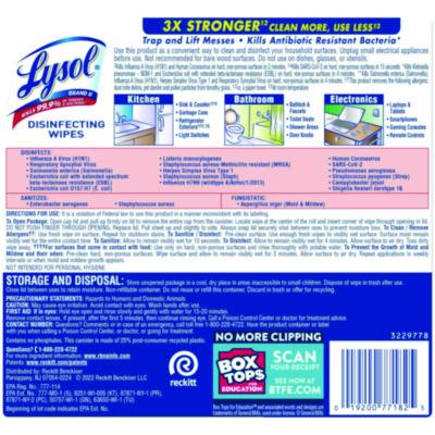 DISINFECTING WIPES LEMON SCENT 6x80/CS