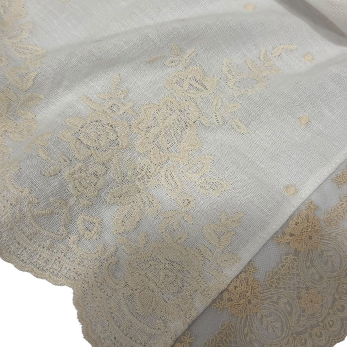 Dominique Linen Blanket Ivory