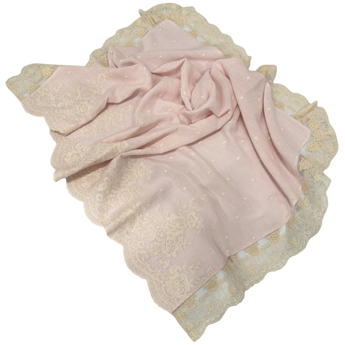 Dominique Linen Blanket Pink