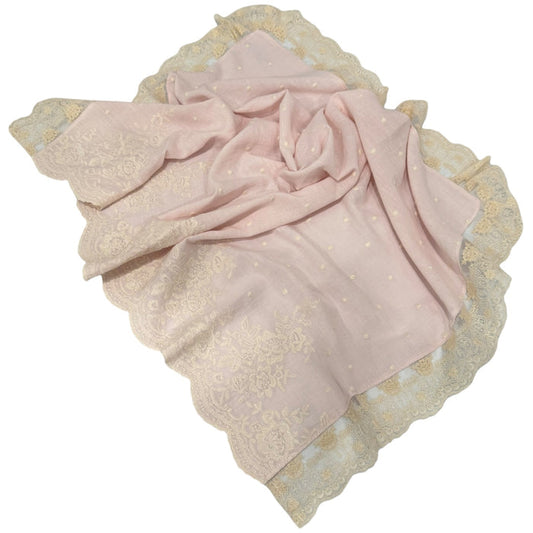 Dominique Linen Blanket Pink