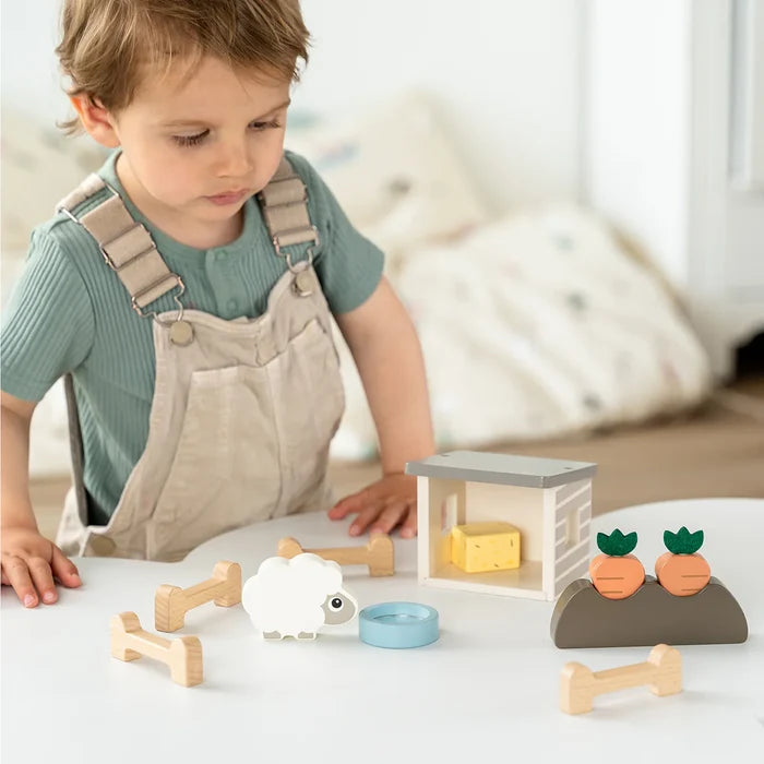 Done by Deer Tiny Farm Play Set Sheepy