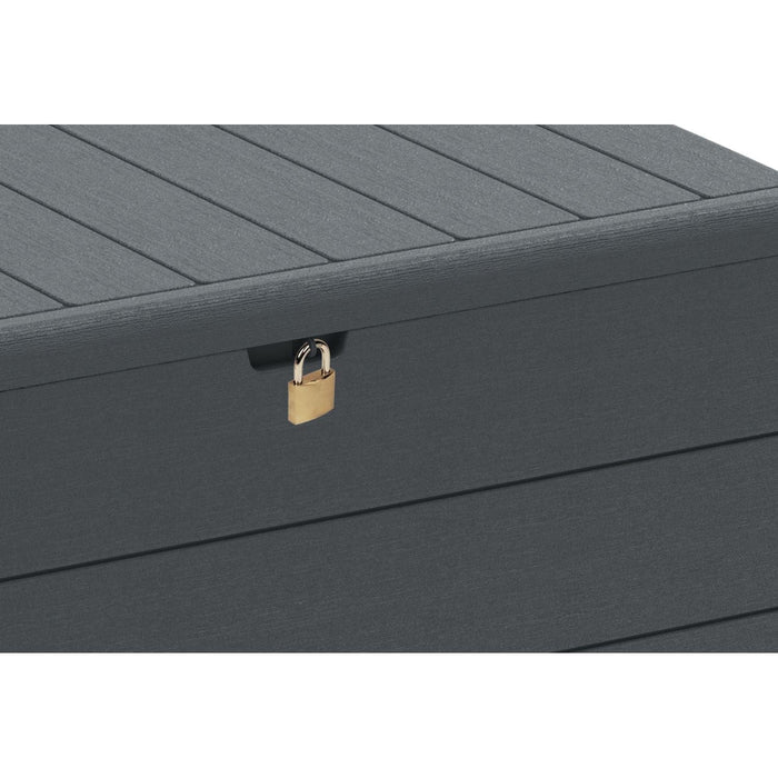 Duramax Deck Boxes DuraMax | Deck Box Cedar Grain 110 Gallon Gray 86603