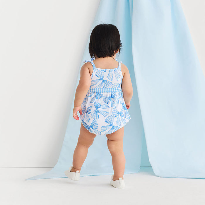 Edda Sleeveless Bow Bubble Romper